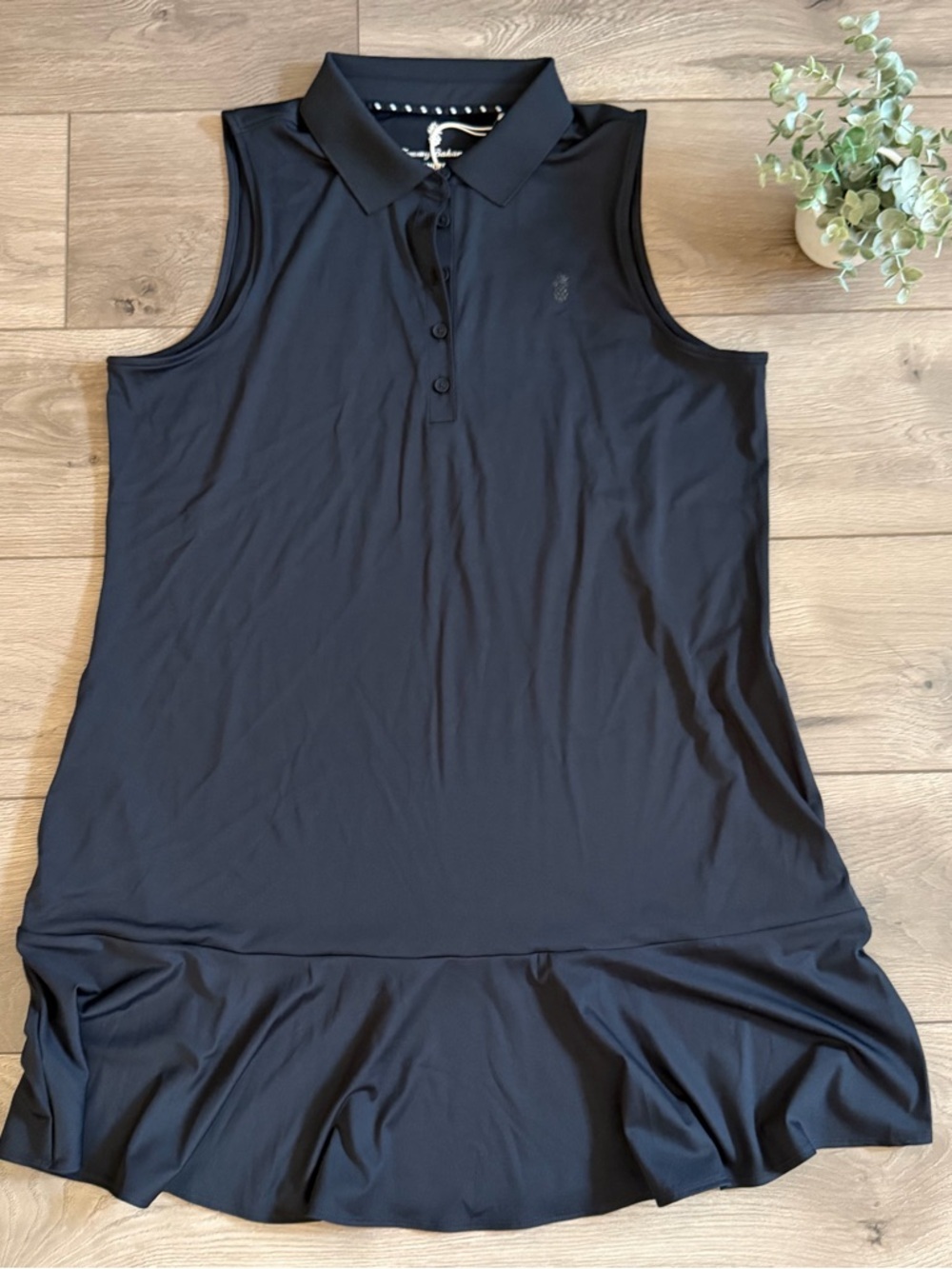 NWT TOMMY BAHAMA Abby Flounce Island Zone Black Dress Size XL - Picture 2 of 7